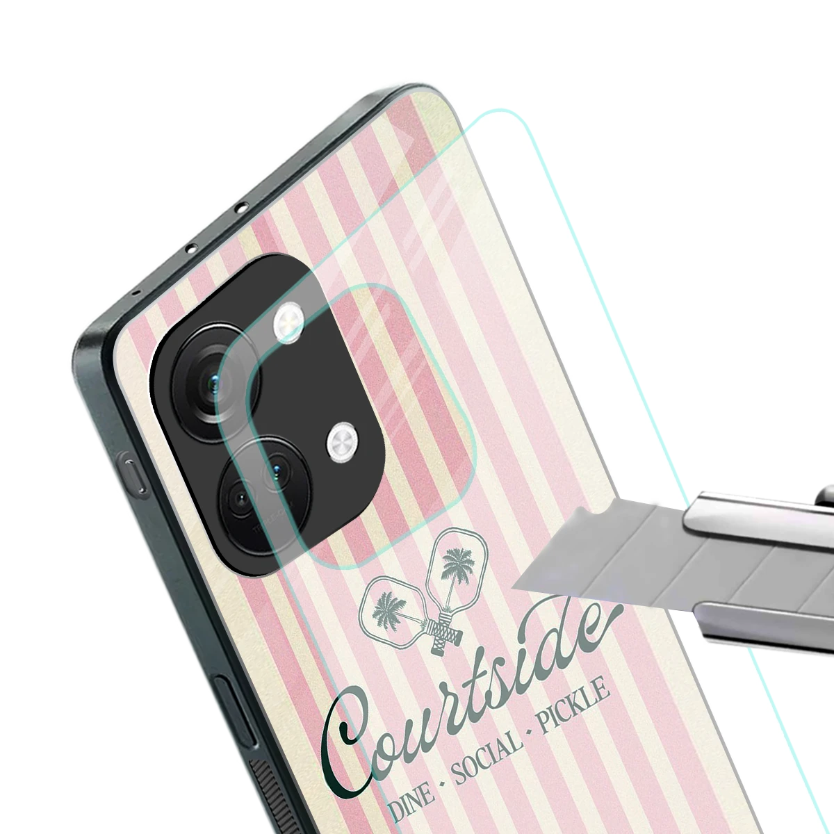 Courtside stylish phone case for oneplus nord 3 | glossy glass and slim fit