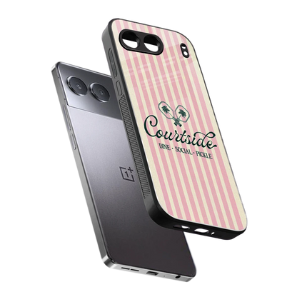 Courtside sleek oneplus nord 4 cover with tempered glass back and TPU edges