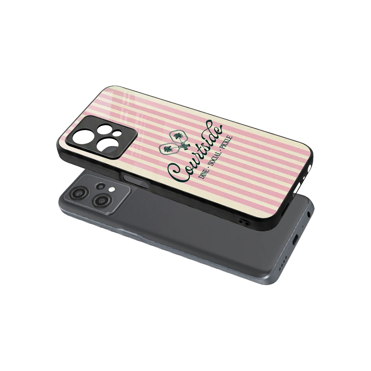 Courtside sleek oneplus nord ce 2 lite cover with tempered glass back and TPU edges