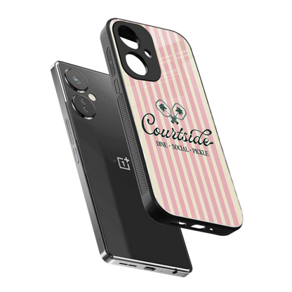 Courtside sleek oneplus nord ce 3 cover with tempered glass back and TPU edges