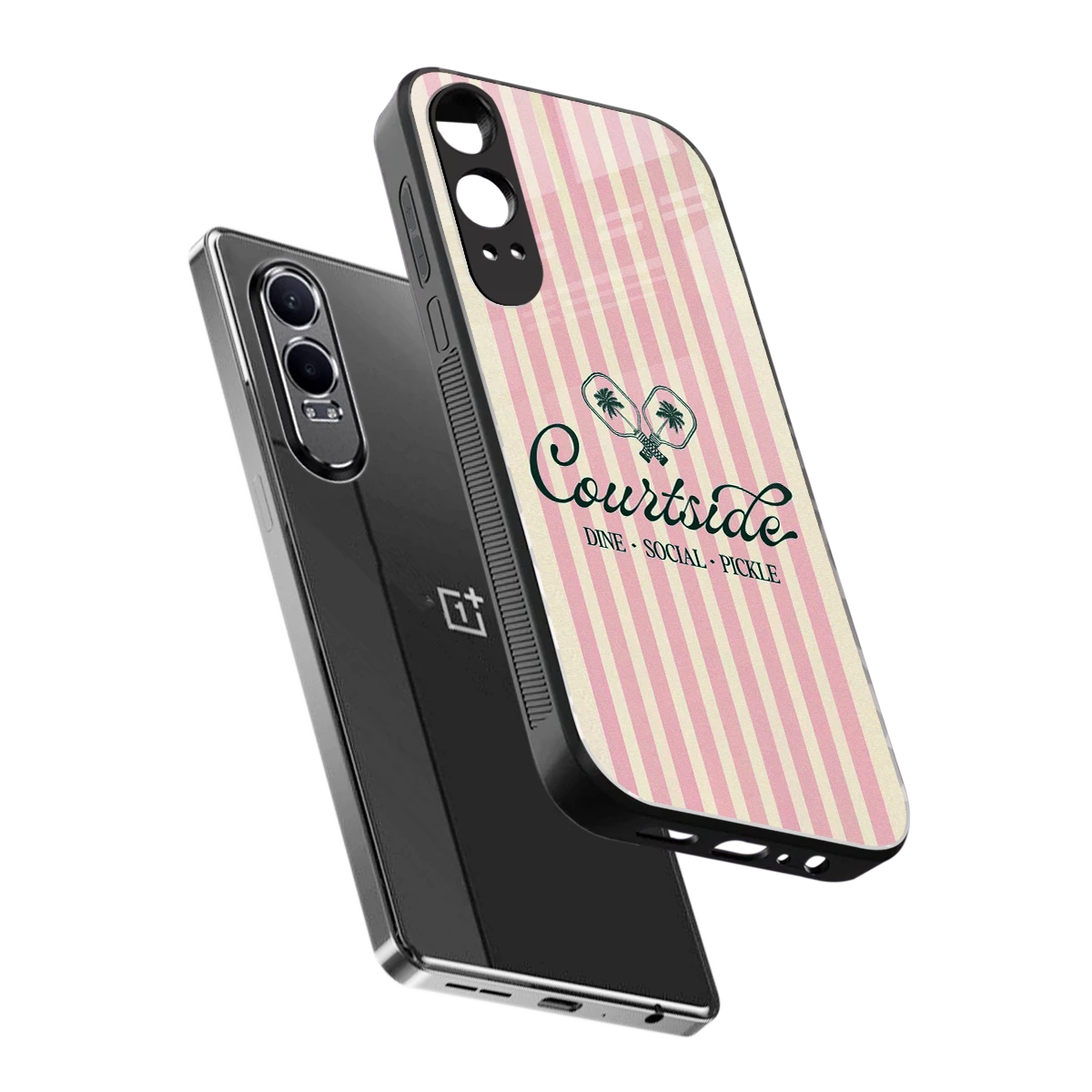 Courtside sleek oneplus nord ce 4 lite cover with tempered glass back and TPU edges