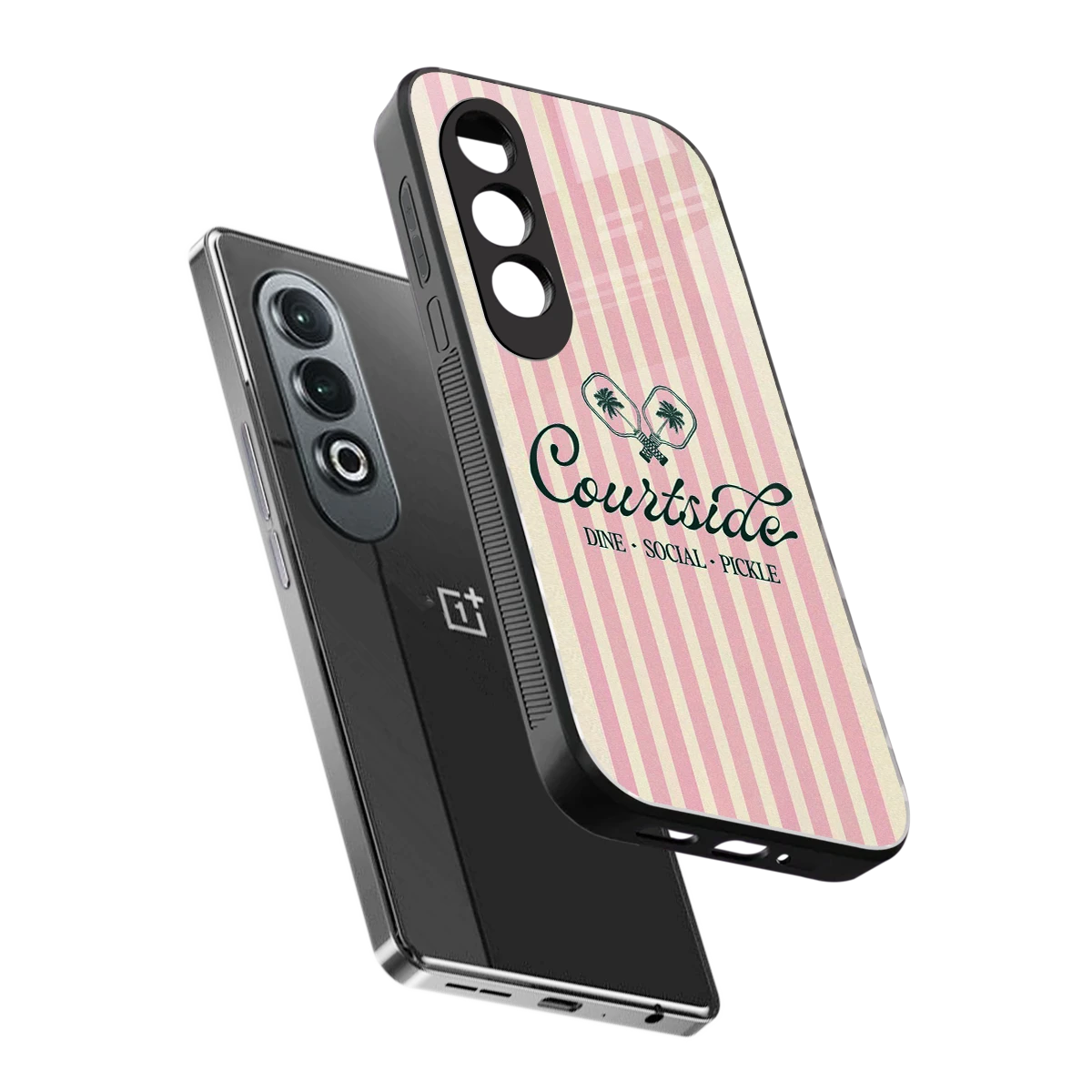 Courtside sleek oneplus nord ce 4 cover with tempered glass back and TPU edges