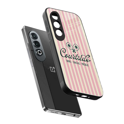Courtside sleek oneplus nord ce 4 cover with tempered glass back and TPU edges