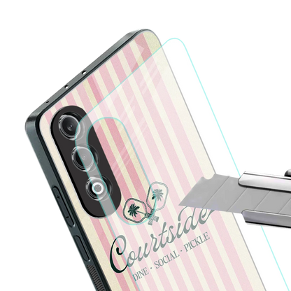 Courtside stylish phone case for oneplus nord ce 4 | glossy glass and slim fit