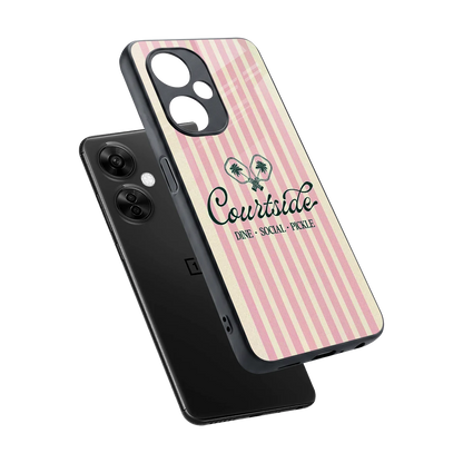 Courtside sleek oneplus nord ce 3 lite cover with tempered glass back and TPU edges