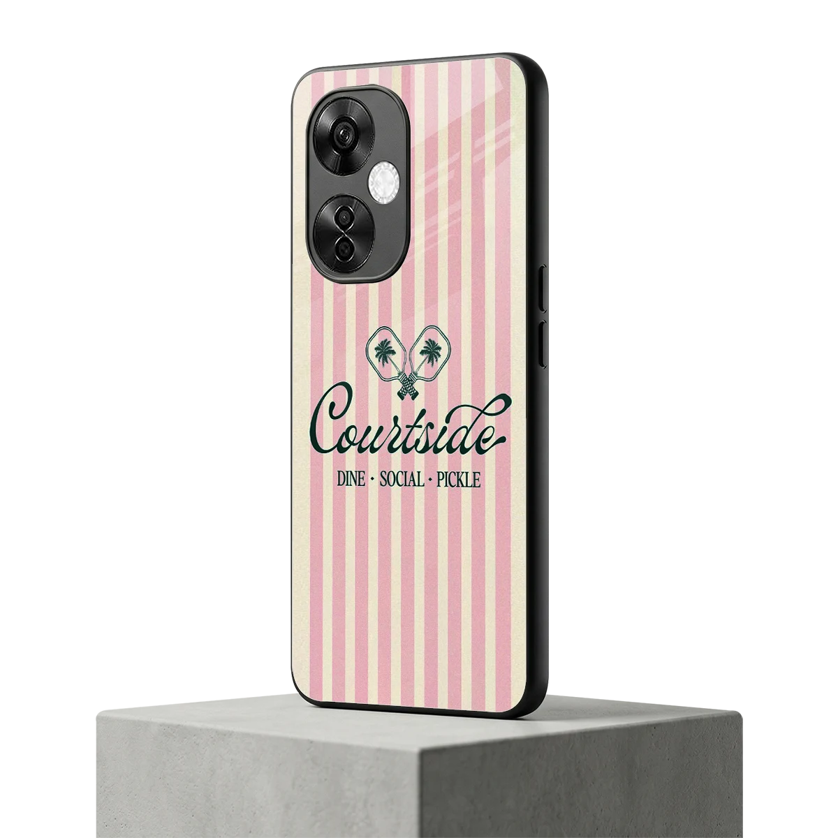 Courtside oneplus nord ce 3 lite mobile cover | shockproof glass phone case