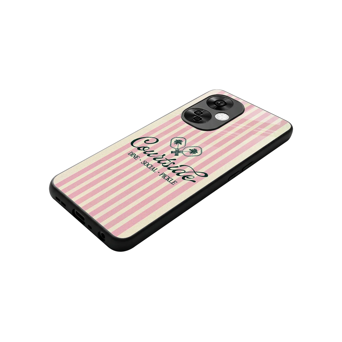 Courtside stylish phone case for oneplus nord ce 3 lite | glossy glass and slim fit