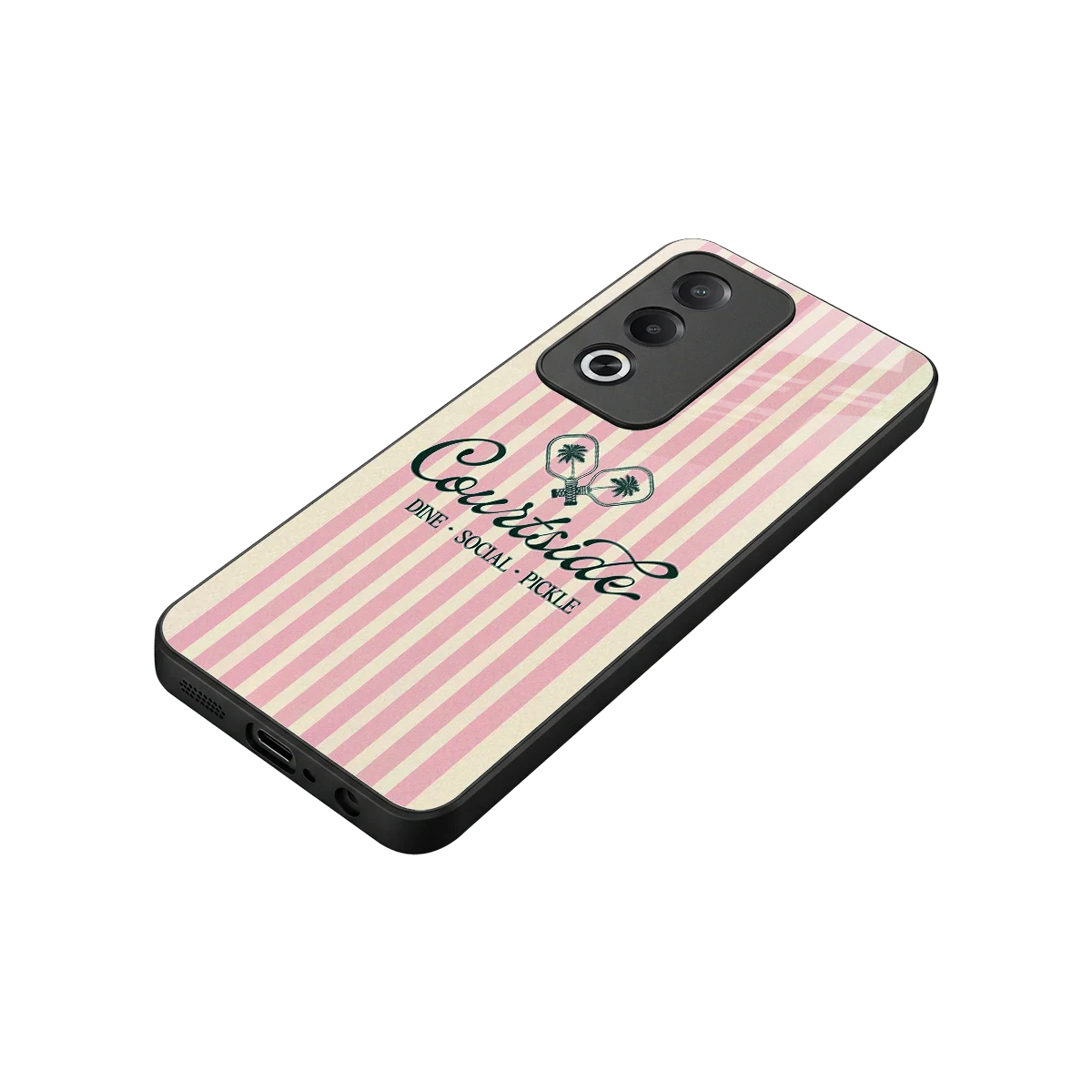 Courtside stylish phone case for oppo a3 pro | glossy glass and slim fit
