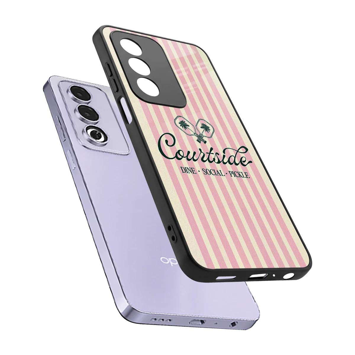 Courtside sleek oppo a3 pro cover with tempered glass back and TPU edges