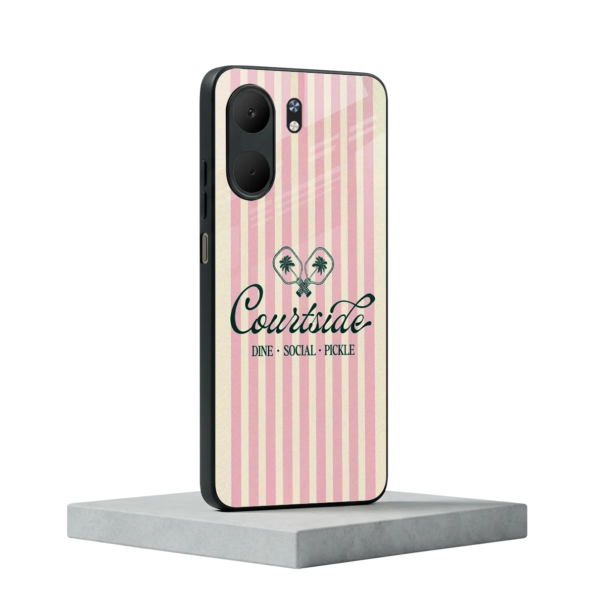 Courtside oppo a5x 5g mobile cover | shockproof glass phone case