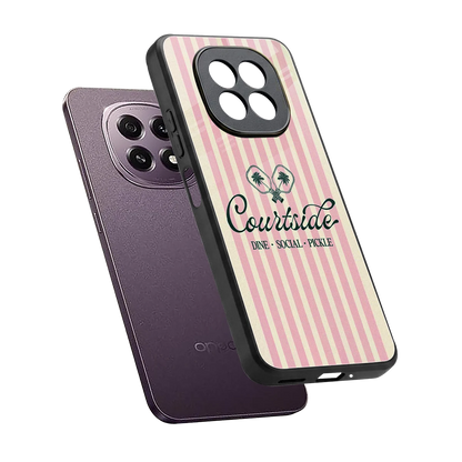 Courtside sleek oppo f29 5g cover with tempered glass back and TPU edges
