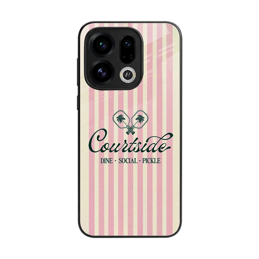 Courtside back phone cover | glass case for oppo find x9