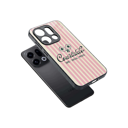 Courtside sleek oppo find x9 cover with tempered glass back and TPU edges
