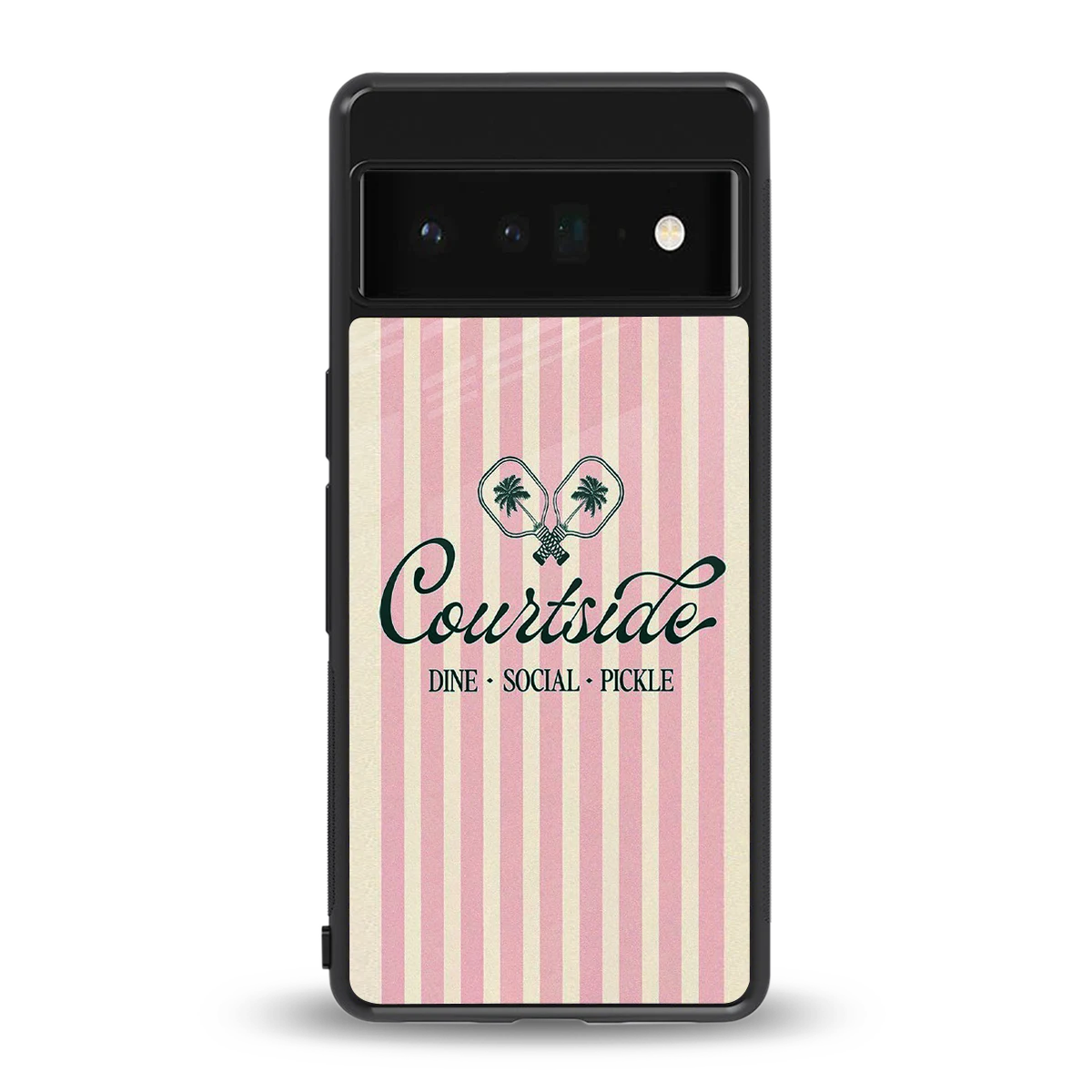 Courtside back phone cover | glass case for google pixel 6 pro