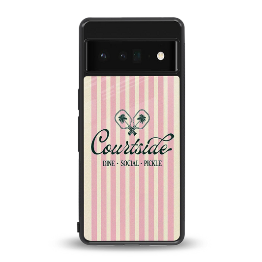 Courtside back phone cover | glass case for google pixel 6 pro