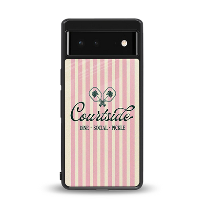 Courtside back phone cover | glass case for google pixel 6