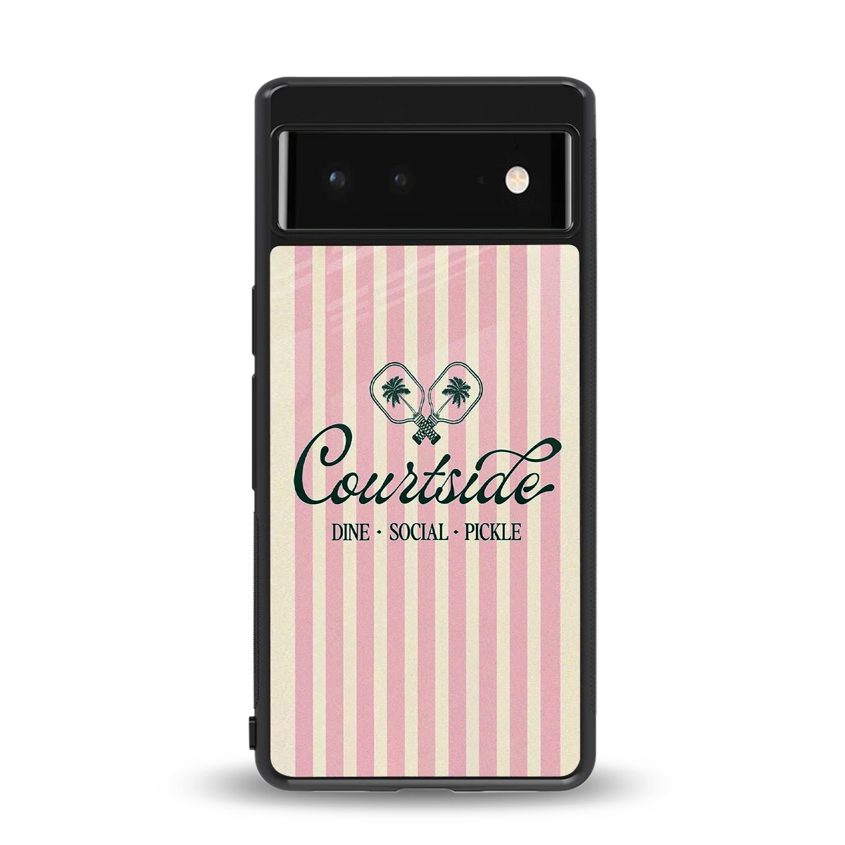 Courtside back phone cover | glass case for google pixel 6a