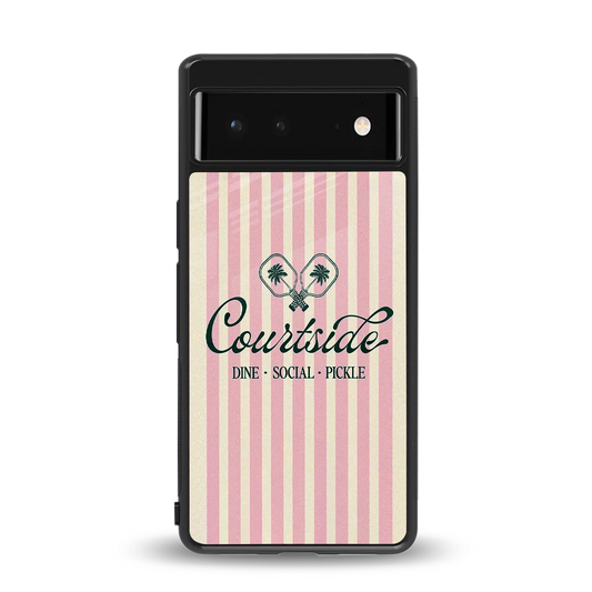 Courtside back phone cover | glass case for google pixel 6a