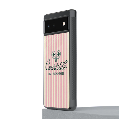 Courtside stylish phone case for google pixel 6 | glossy glass and slim fit