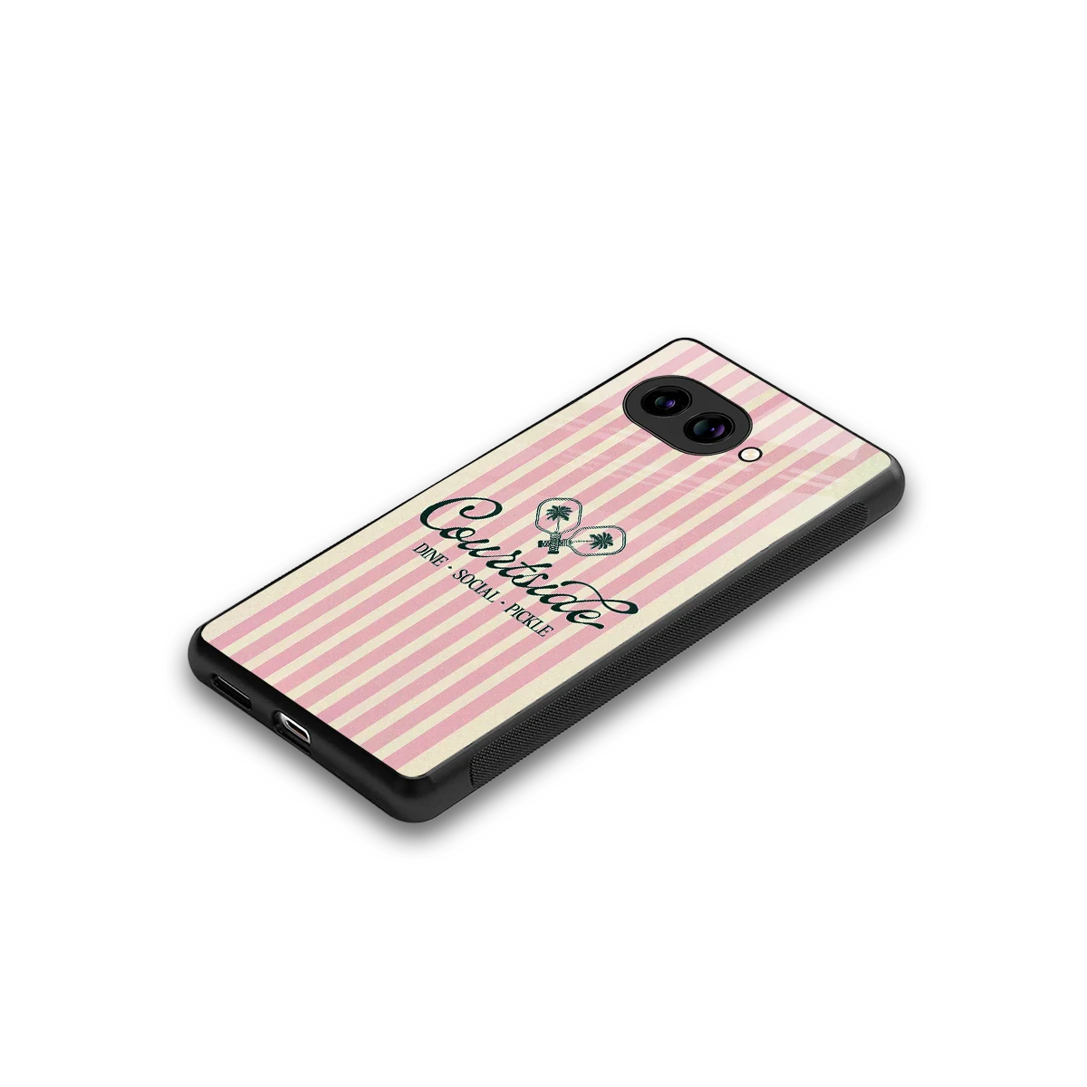 Courtside stylish phone case for google pixel 10a | glossy glass and slim fit