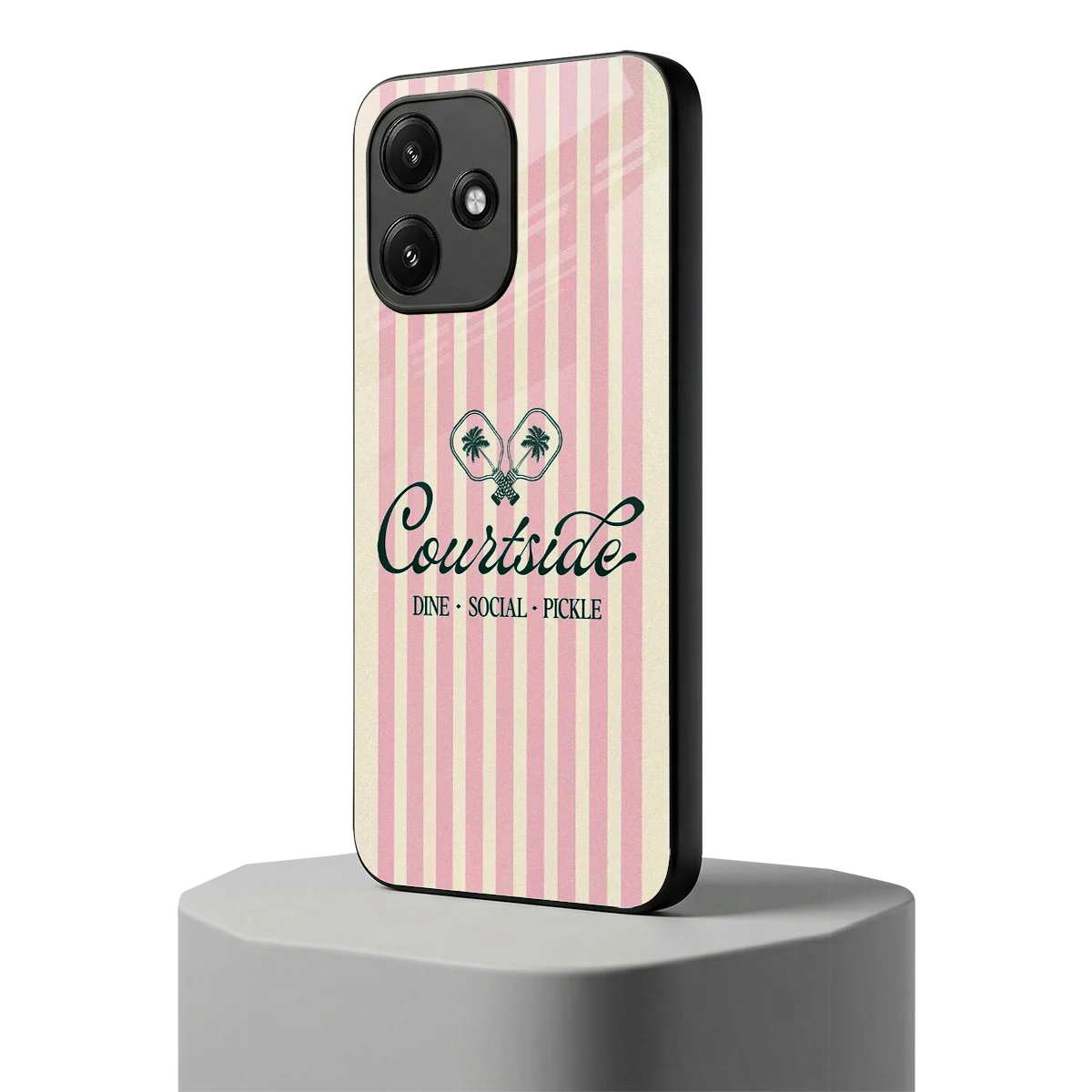 Courtside redmi 12 5g mobile cover | shockproof glass phone case