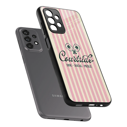 Courtside sleek samsung galaxy a23 cover with tempered glass back and TPU edges
