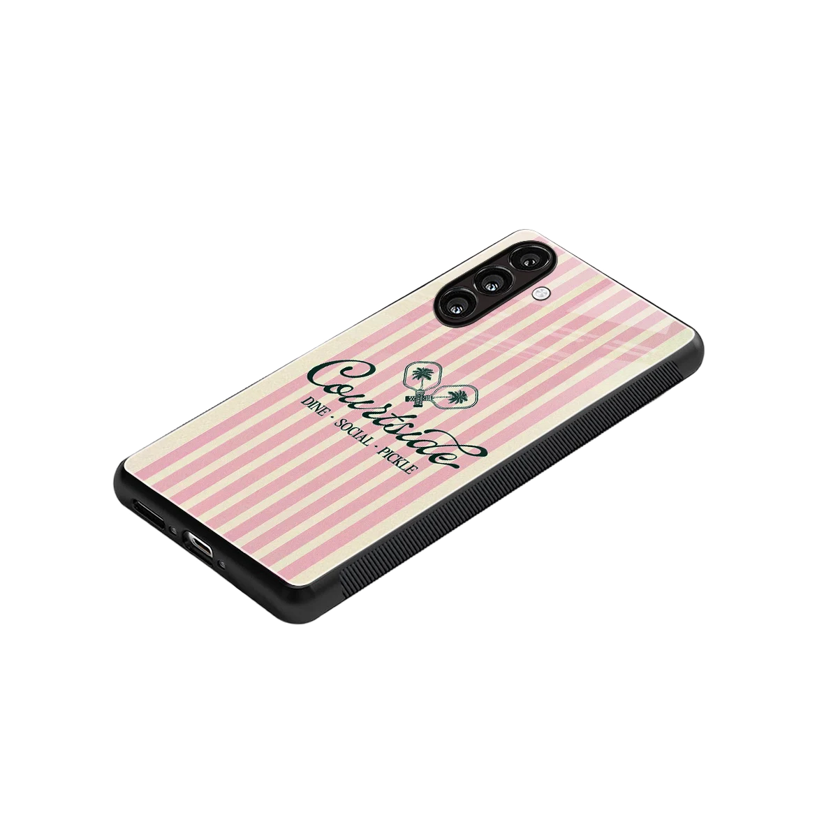 Courtside stylish phone case for samsung galaxy m35 5g | glossy glass and slim fit