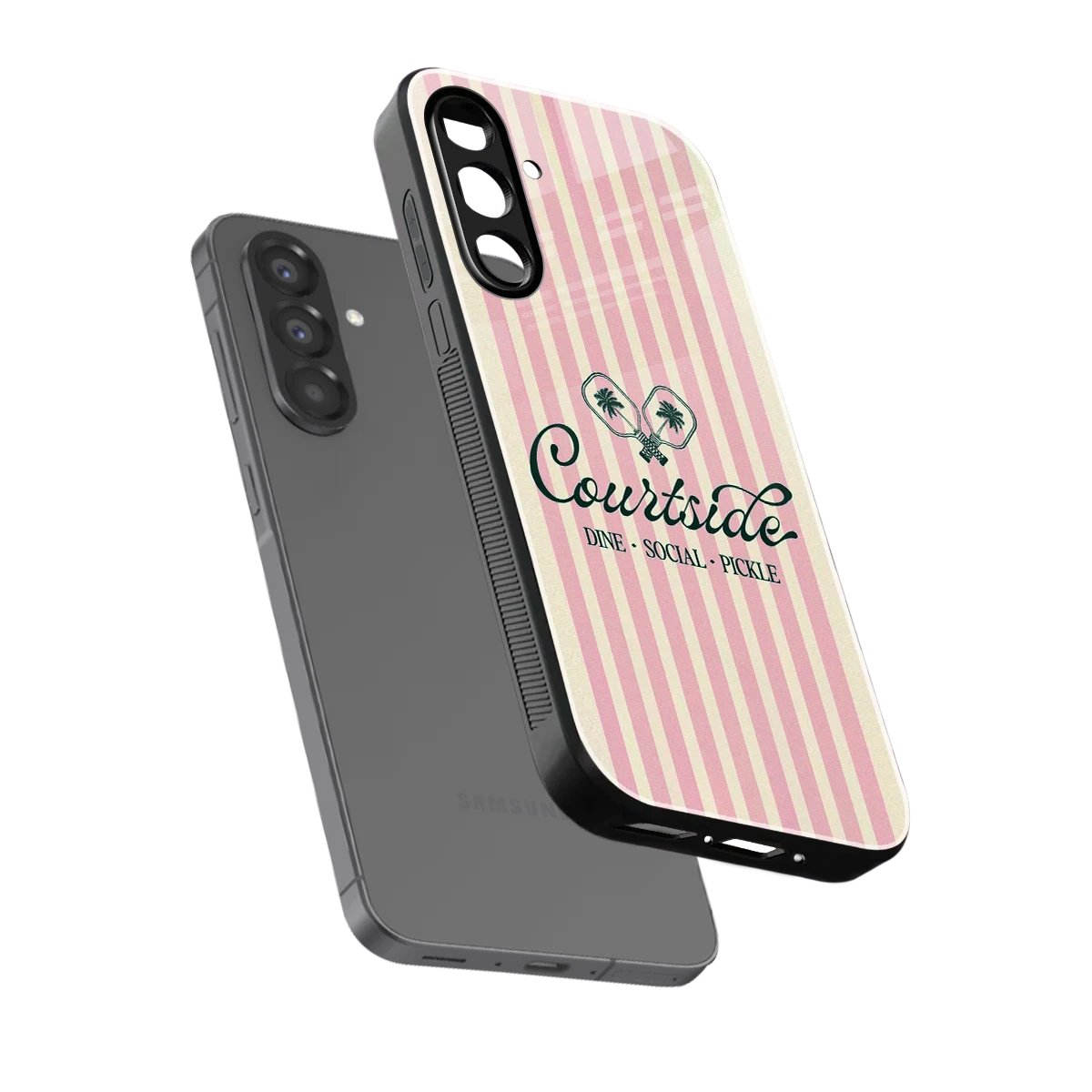 Courtside sleek samsung galaxy a37 5g cover with tempered glass back and TPU edges