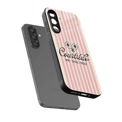 Courtside sleek samsung galaxy a37 5g cover with tempered glass back and TPU edges