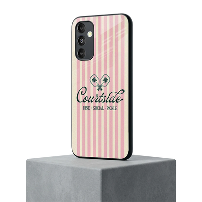 Courtside samsung galaxy m14 5g mobile cover | shockproof glass phone case
