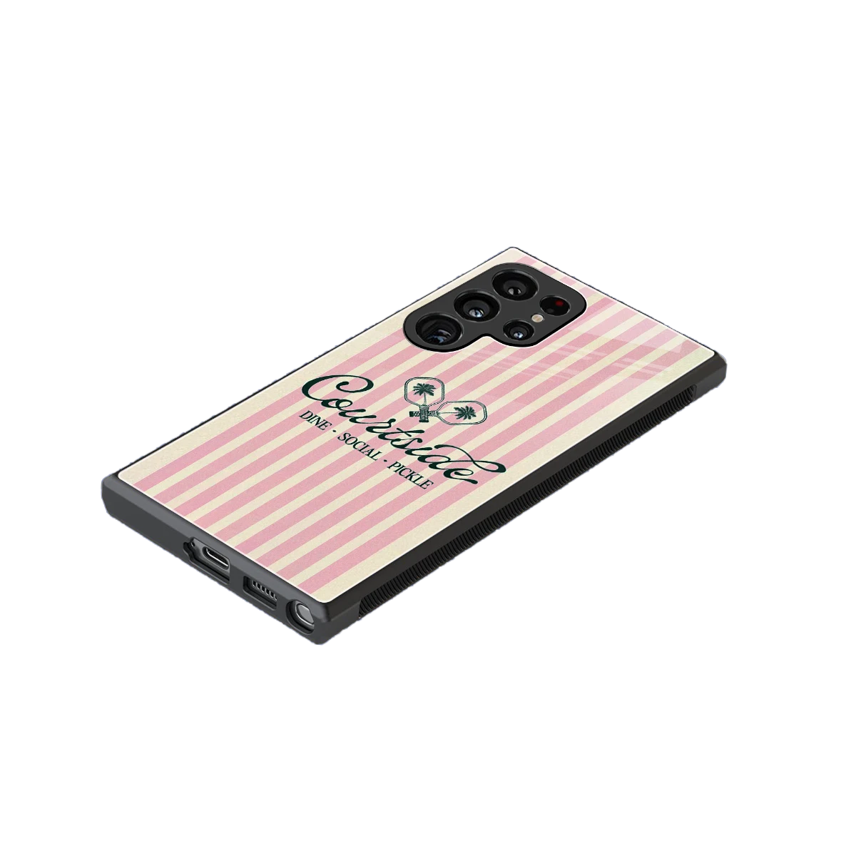 Courtside stylish phone case for samsung galaxy s23 ultra | glossy glass and slim fit