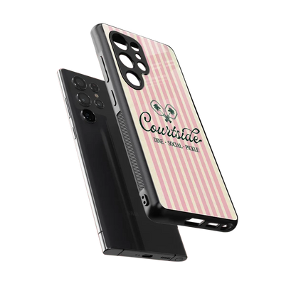 Courtside sleek samsung galaxy s25 ultra cover with tempered glass back and TPU edges