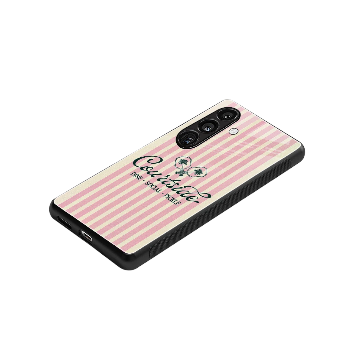 Courtside stylish phone case for samsung galaxy s24 | glossy glass and slim fit