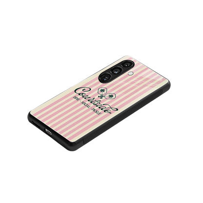 Courtside stylish phone case for samsung galaxy s24 | glossy glass and slim fit