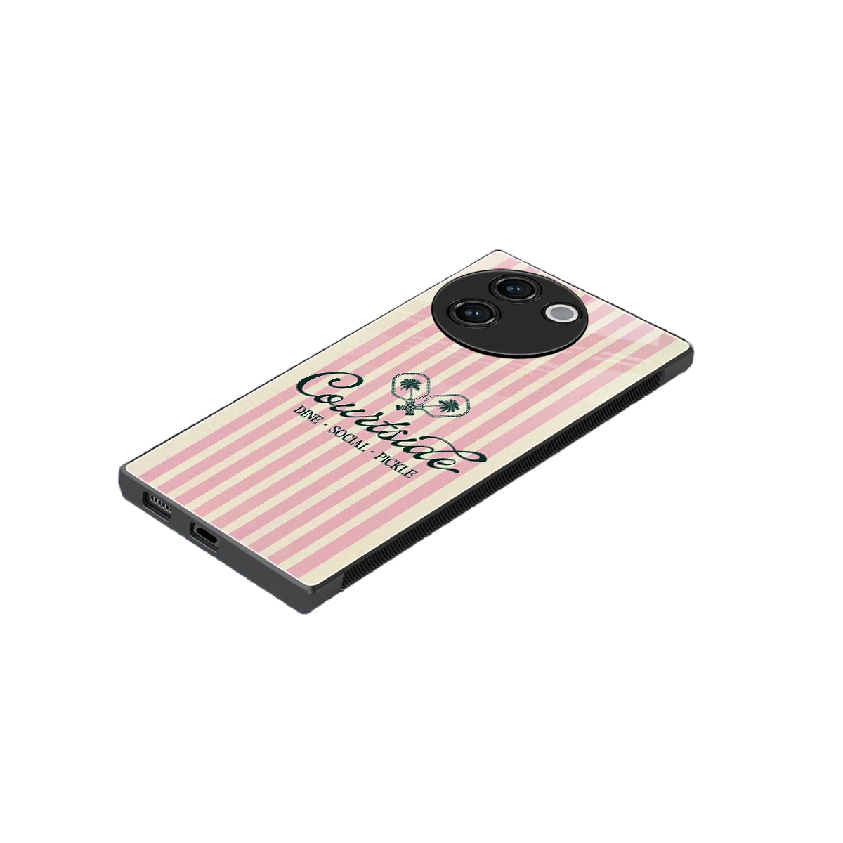 Courtside stylish phone case for vivo v30e | glossy glass and slim fit