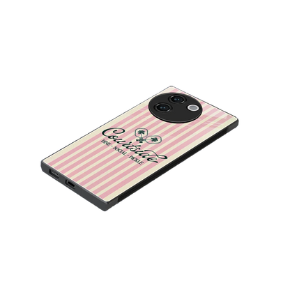 Courtside stylish phone case for vivo v30e | glossy glass and slim fit