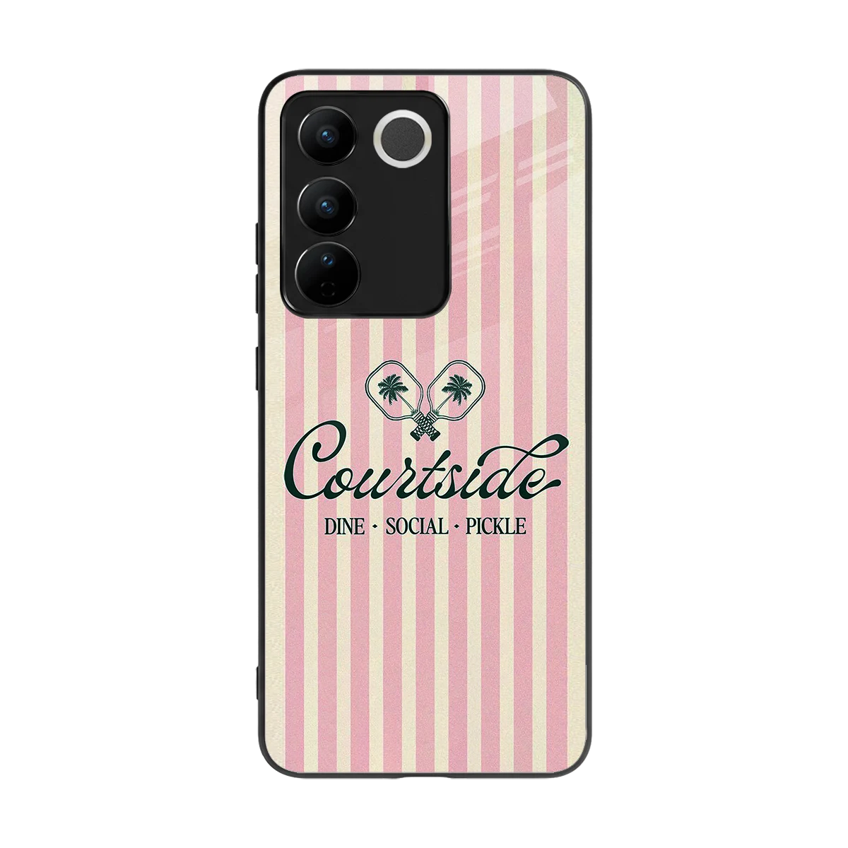 Courtside back phone cover | glass case for vivo v27 5g