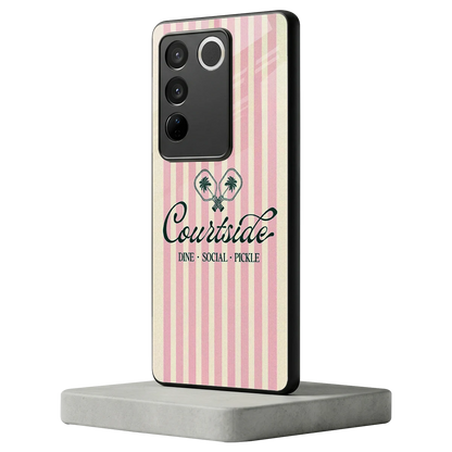 Courtside vivo v27 5g mobile cover | shockproof glass phone case