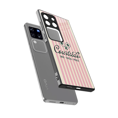 Courtside sleekvivo v30 pro cover with tempered glass back and TPU edges
