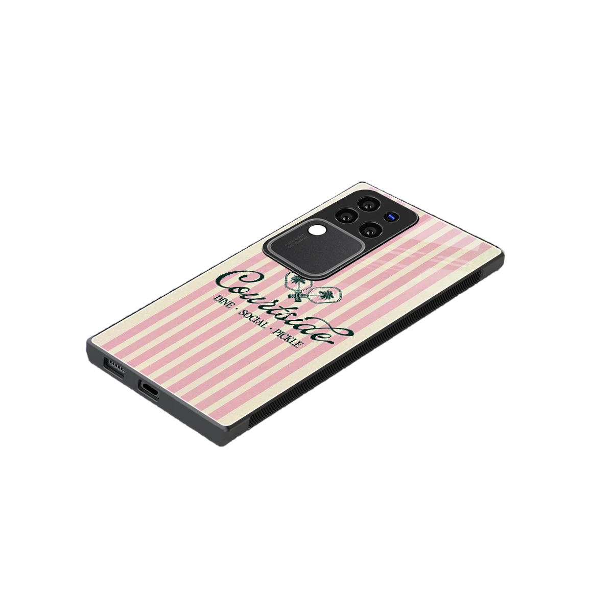 Courtside stylish phone case forvivo v30 pro | glossy glass and slim fit