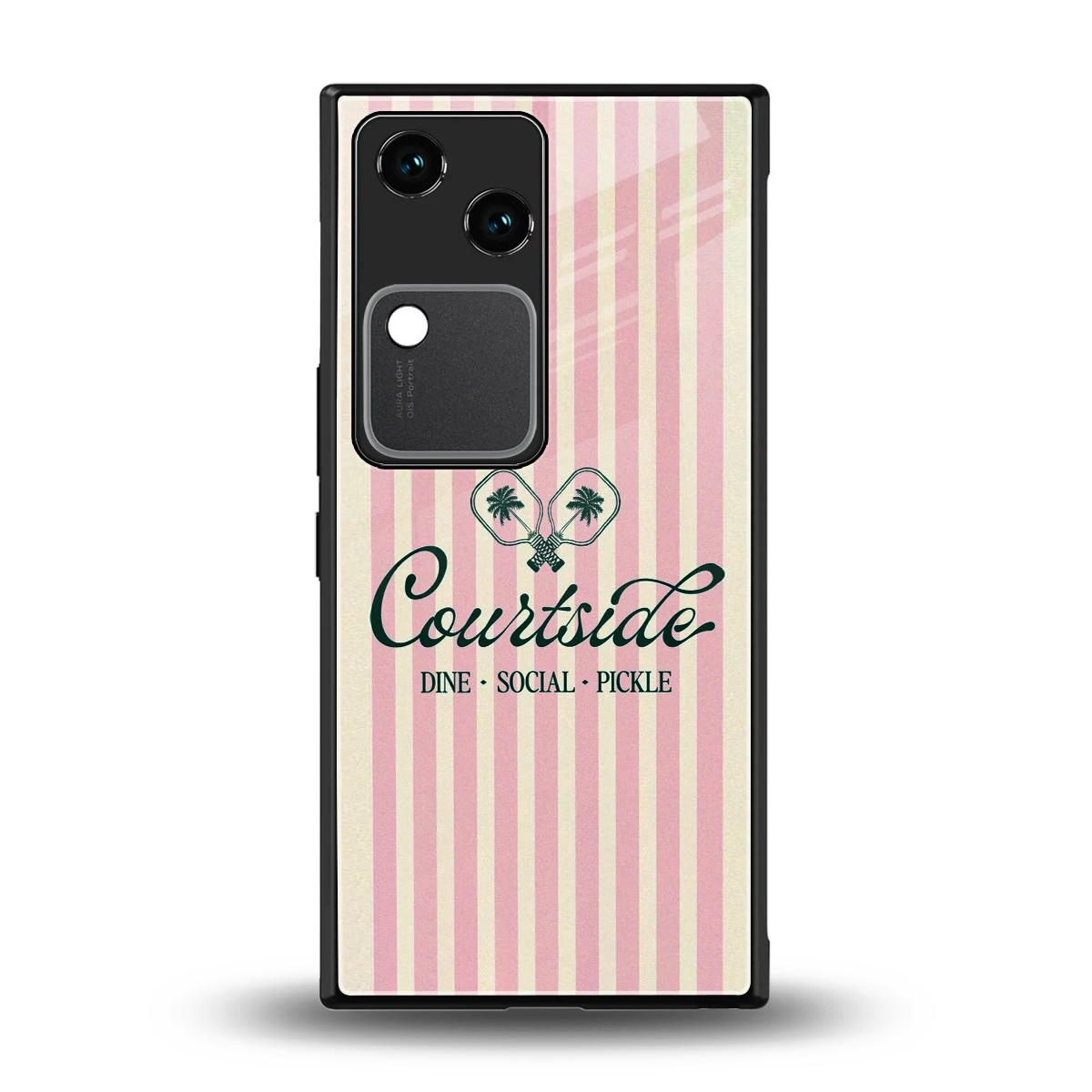 Courtside back phone cover | glass case for vivo v30