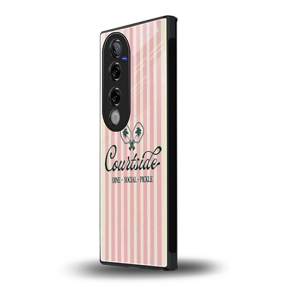 Courtside vivo v40 pro mobile cover | shockproof glass phone case
