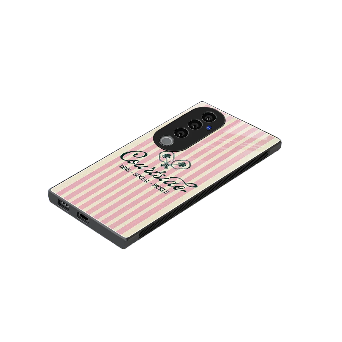 Courtside stylish phone case for vivo v40 pro | glossy glass and slim fit