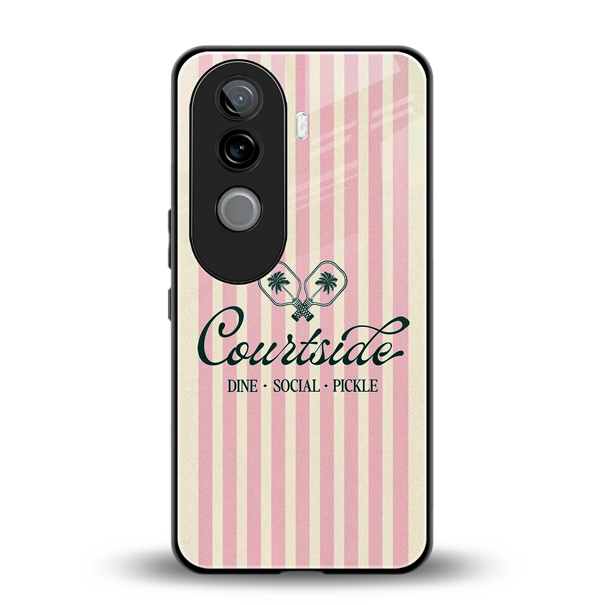 Courtside back phone cover | glass case for vivo v40e