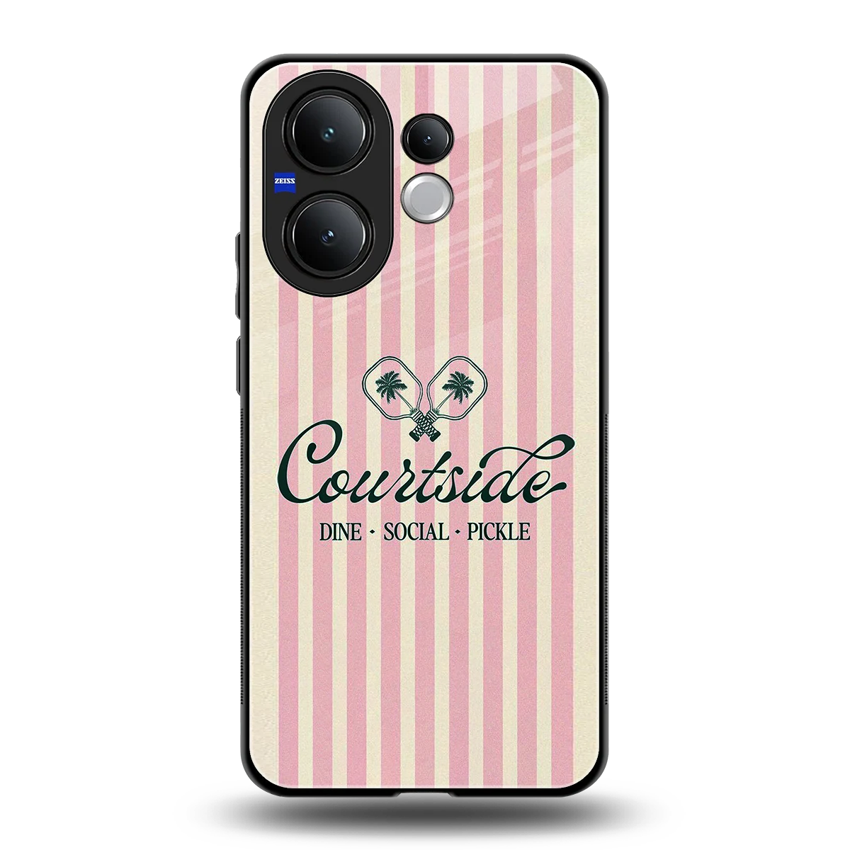 Courtside back phone cover | glass case for vivo v60