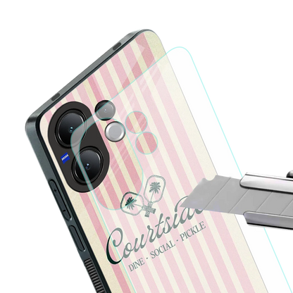 Courtside stylish phone case for vivo v60 | glossy glass and slim fit