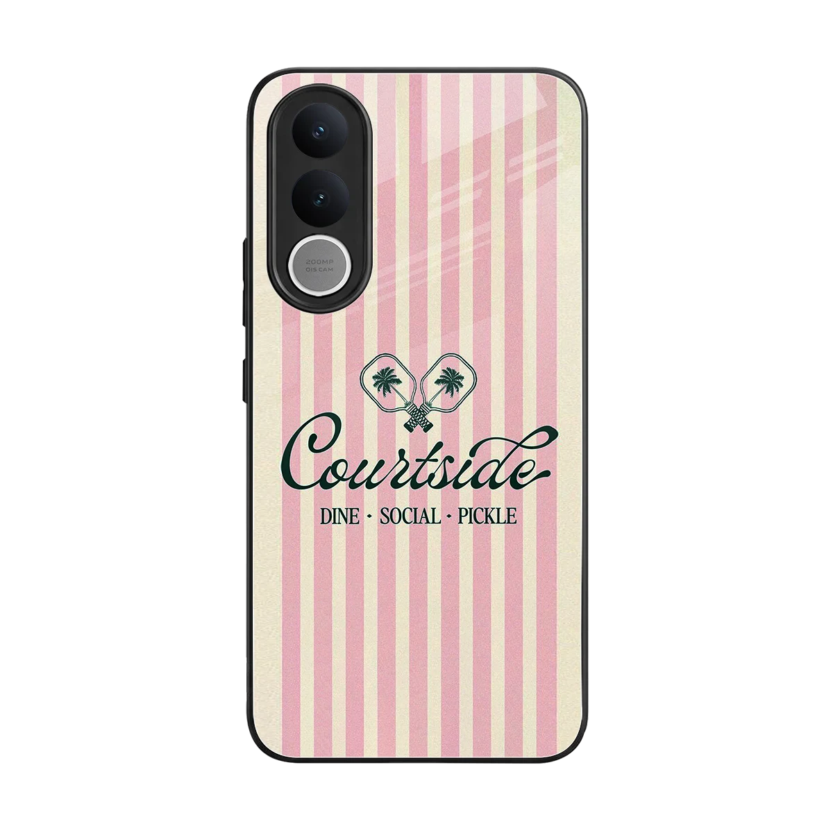 Courtside back phone cover | glass case for vivo v70 fe