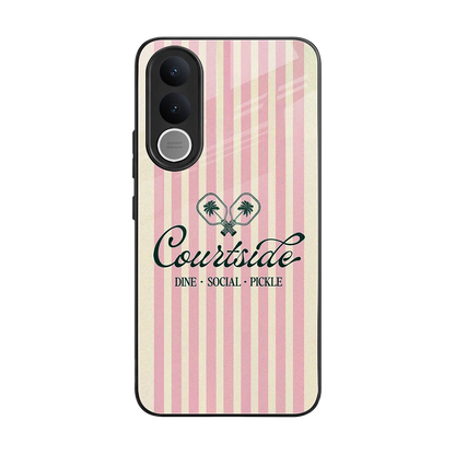 Courtside back phone cover | glass case for vivo v70 fe