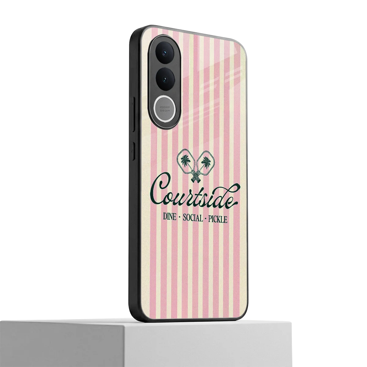 Courtside vivo v70 fe mobile cover | shockproof glass phone case