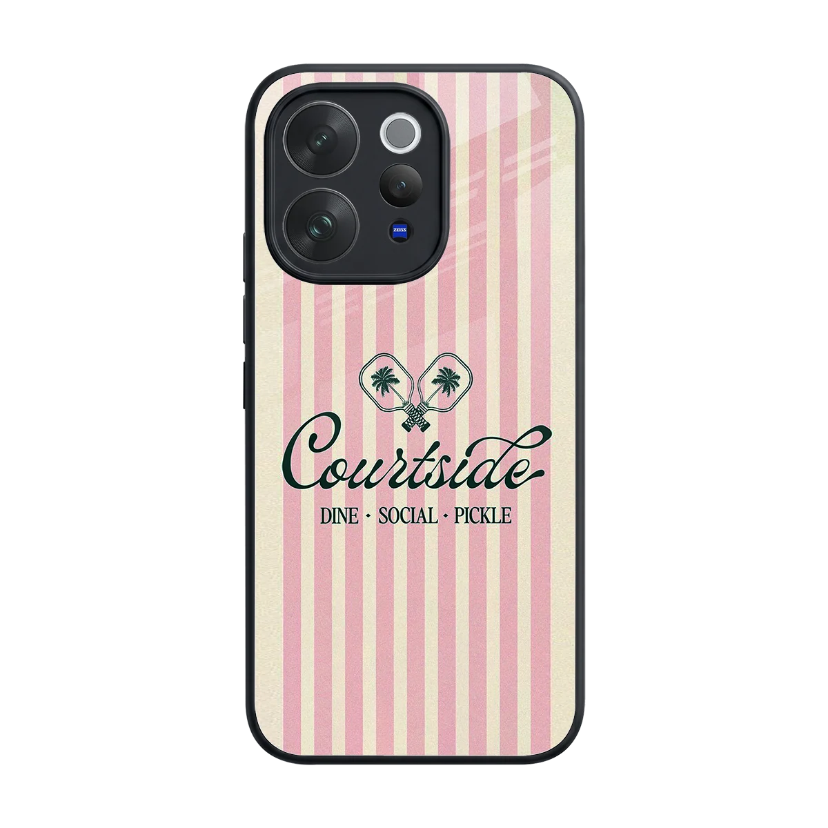 Courtside back phone cover | glass case for vivo v70